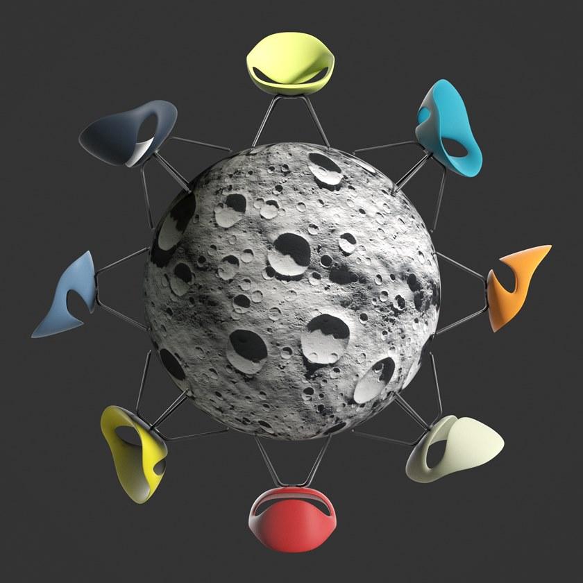 Tonon Стул из пенопласта с металлической вращающейся основой Moon 908 - Вид №15