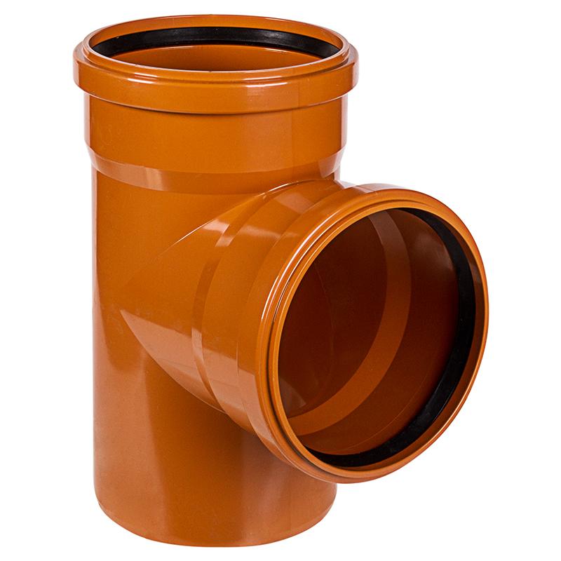 Тройник наружный ПП 160х160х87° рыжий Политек 6395 - Вид №1