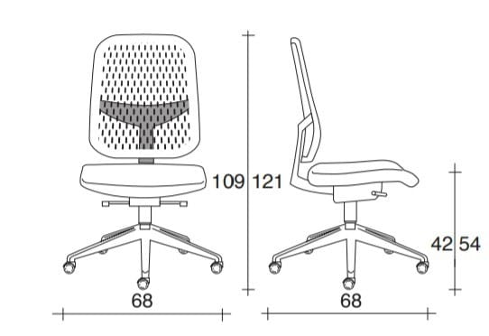 Регулируемое по высоте вращающееся офисное кресло с колесами TALIN Gea ARCH-00003901 - Вид №1