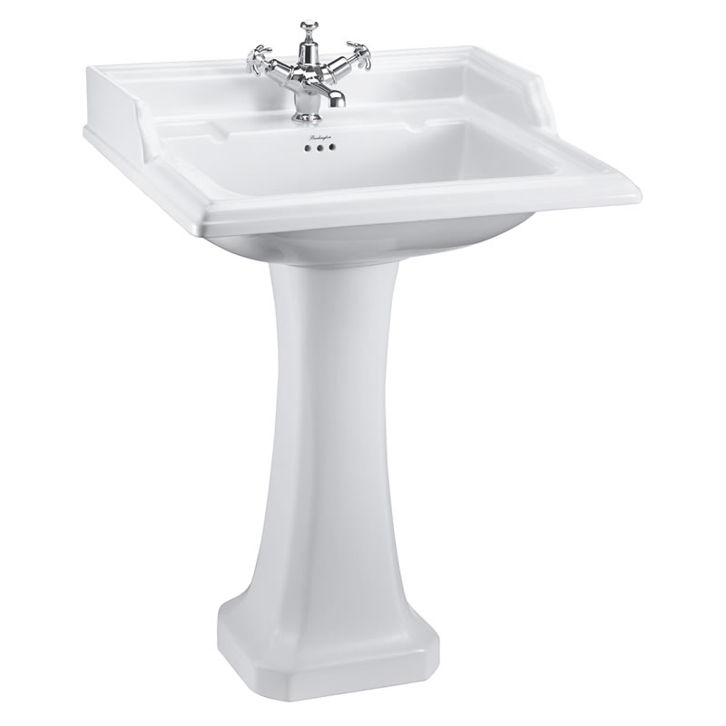Burlington Classic Классическая раковина 65 см и классическая подставка Жиклер с 3-мя отверстиями под смеситель B15 3TH JET 
