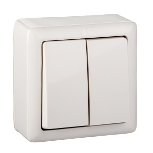 VA56-232I-B ХИТ О/У 2-клавишный ВЫКЛЮЧАТЕЛЬ ИЗОЛ.ПЛ. 6А, 250В, БЕЛЫЙ. Россия Schneider Electric