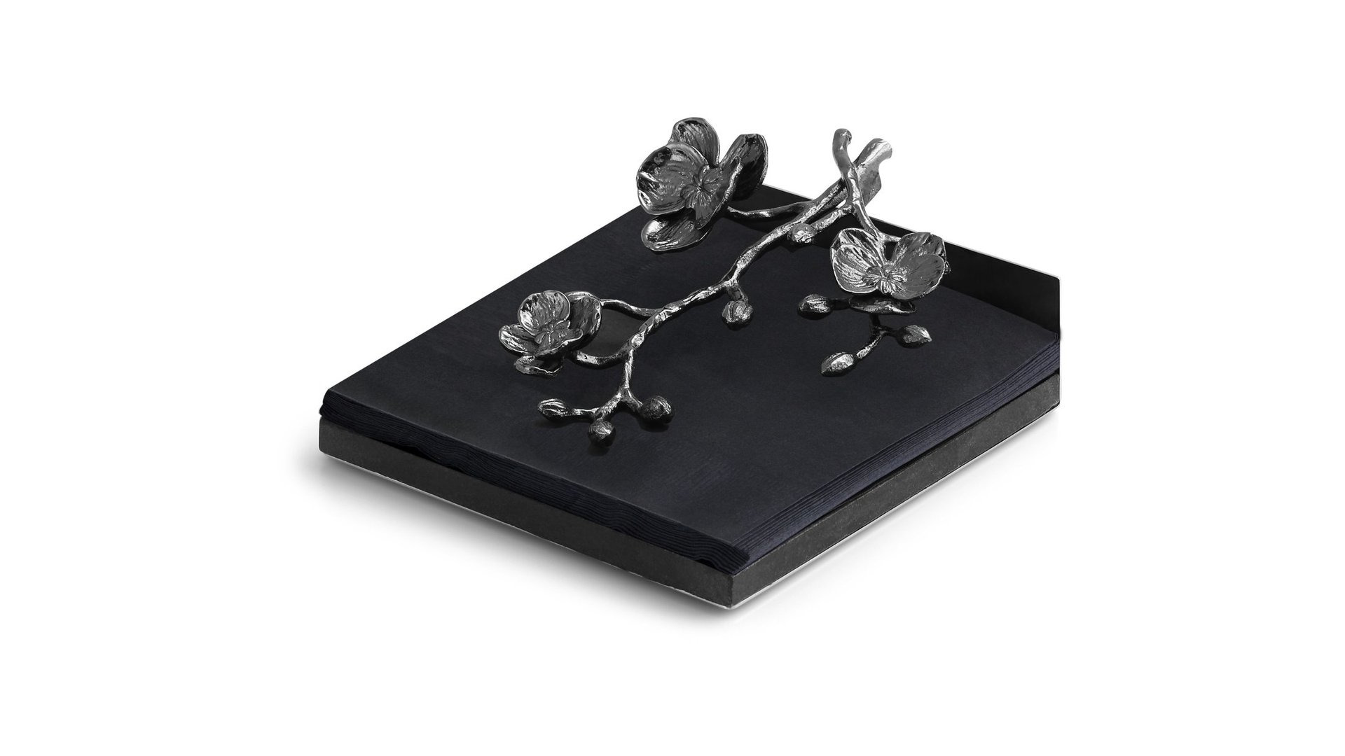 10650221 Michael Aram Подставка для салфеток Michael Aram "Чёрная орхидея" 18см Гранит  - Вид №1