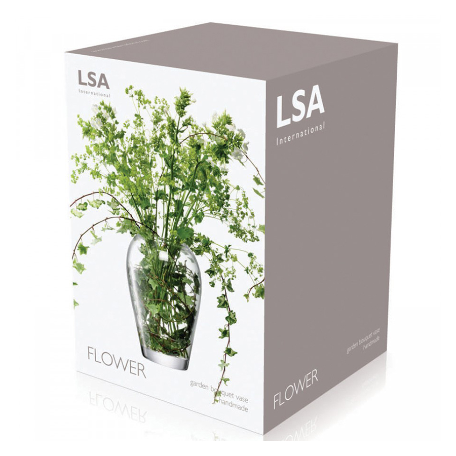 Ваза округлая прозрачная 25 см Flower LSA INTERNATIONAL - 253352 Прозрачный  - Вид №5