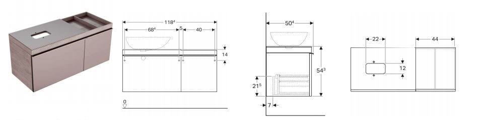 Подвесной умывальник с ящиками Geberit Citterio ARCH-00036092 - Вид №6