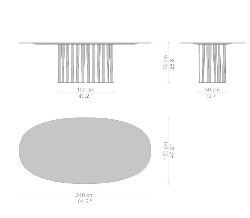 Стол с алюминиевым основанием CASSINA BOBOLI ARCH-00150248 - Вид №8