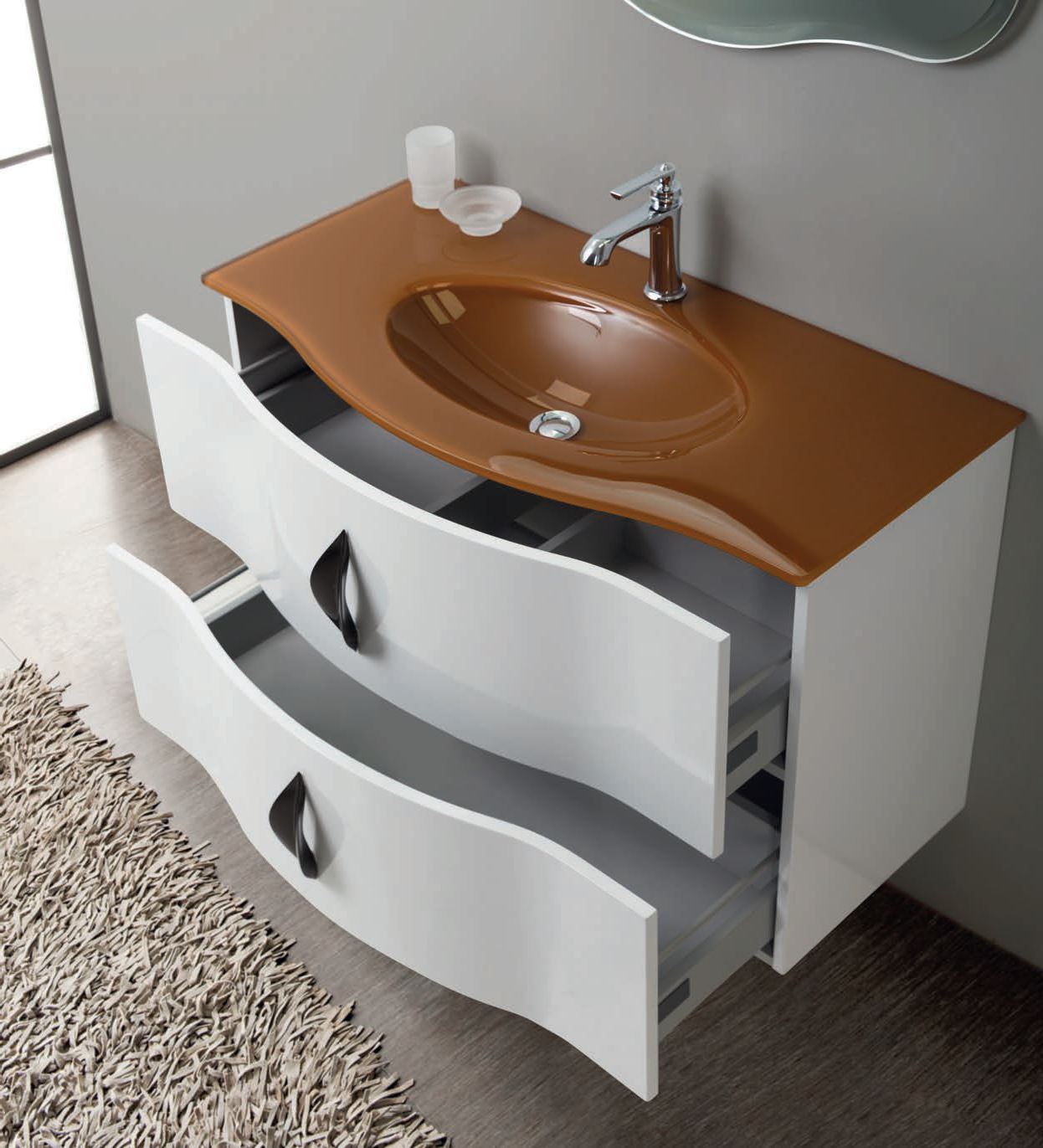 Мебель для ванной CEZARES PETALO-1000-2C-SO-BL-P  - Вид №3