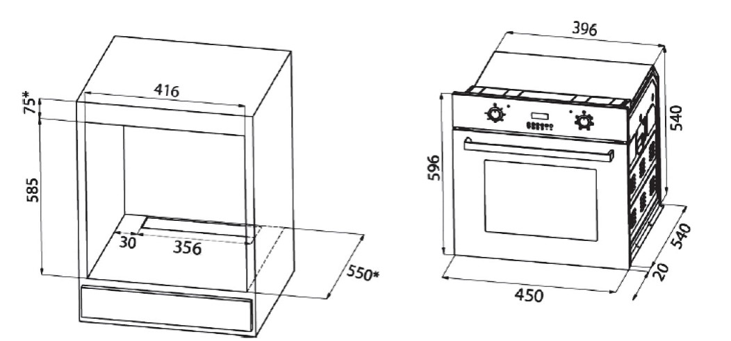 9092294 Электрический духовой шкаф MBS DE-452BL черный STDN-0008003 - Вид №11