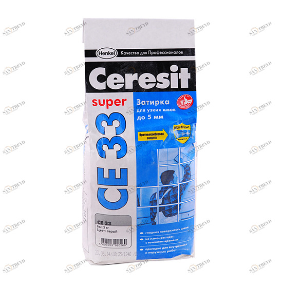 Затирка №07 Super СЕ 33 серая 2кг CERESIT48587 254447
