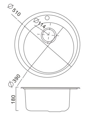 HB510-06 Кухонная мойка , полированная сталь Haiba  - Вид №2