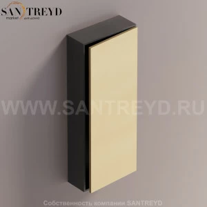 LIFT Модульный шкаф 100 см с правой дверью на доводчиках. Модули могут располагаться горизонтально и вертикально. Отделка: темный дуб и бронза. AMOB053NRRWDX