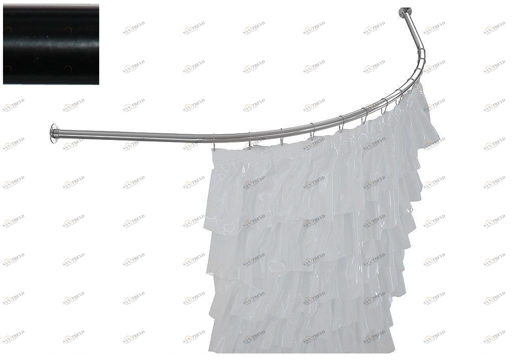 Карниз для ванны Aquanet Mayorca полукруглый 150x100 черный 00241541