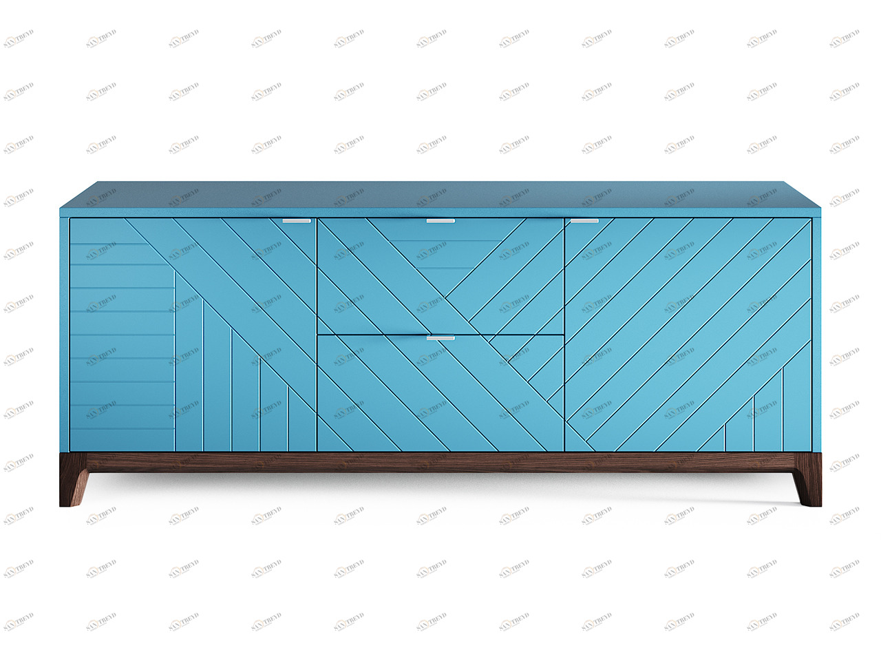 Тумба под телевизор с ящиками голубая Case THE IDEA  210244 Голубой 