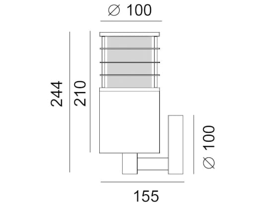 Открытый светодиодный настенный светильник из нержавеющей стали BEL-LIGHTING ARCH-00051028 - Вид №2