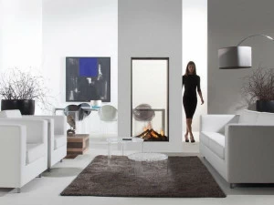 Element4 Газовый камин из стали с панорамным остеклением