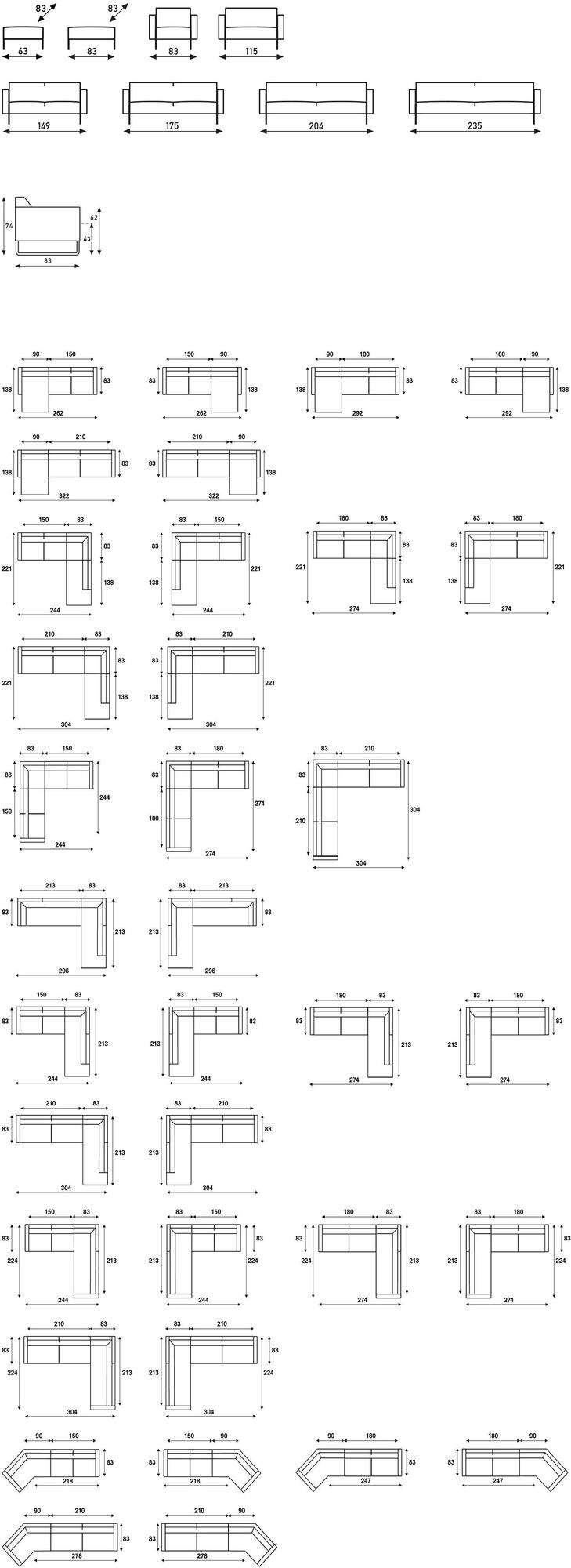 Artifort Модульный тканевый диван с шезлонгом Mare sun-id-1415917 - Вид №3