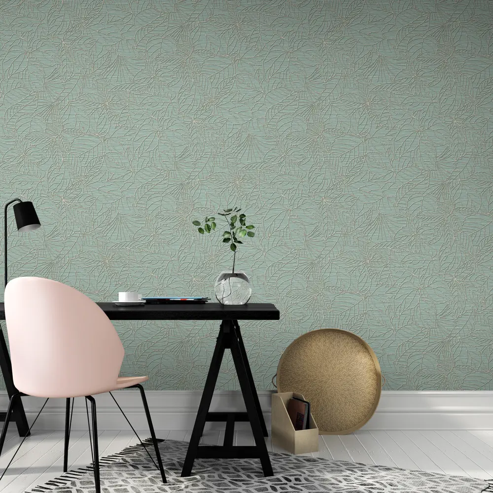 Обои флизелиновые Ornamy Hanna зелёные 1.06 м 8007-04 STLM-2118318 - Вид №2