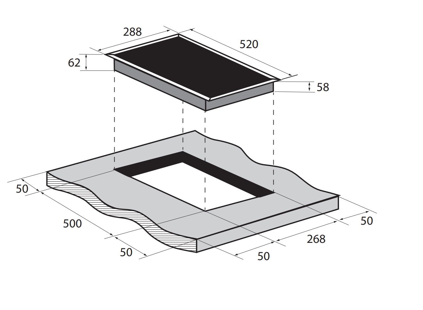 9102992 Индукционная варочная поверхность ZUGEL ZIH294B STDN-0014401 - Вид №6