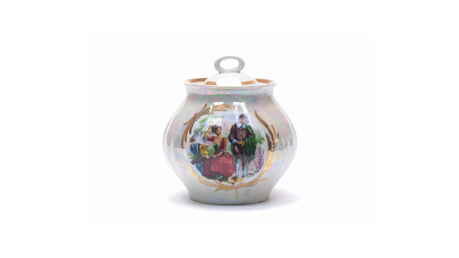 10631334 Дулевский фарфор Сервиз чайный 6/15 "Белый лебедь" "Прогулка в усадьбе " Фарфор  - Вид №2