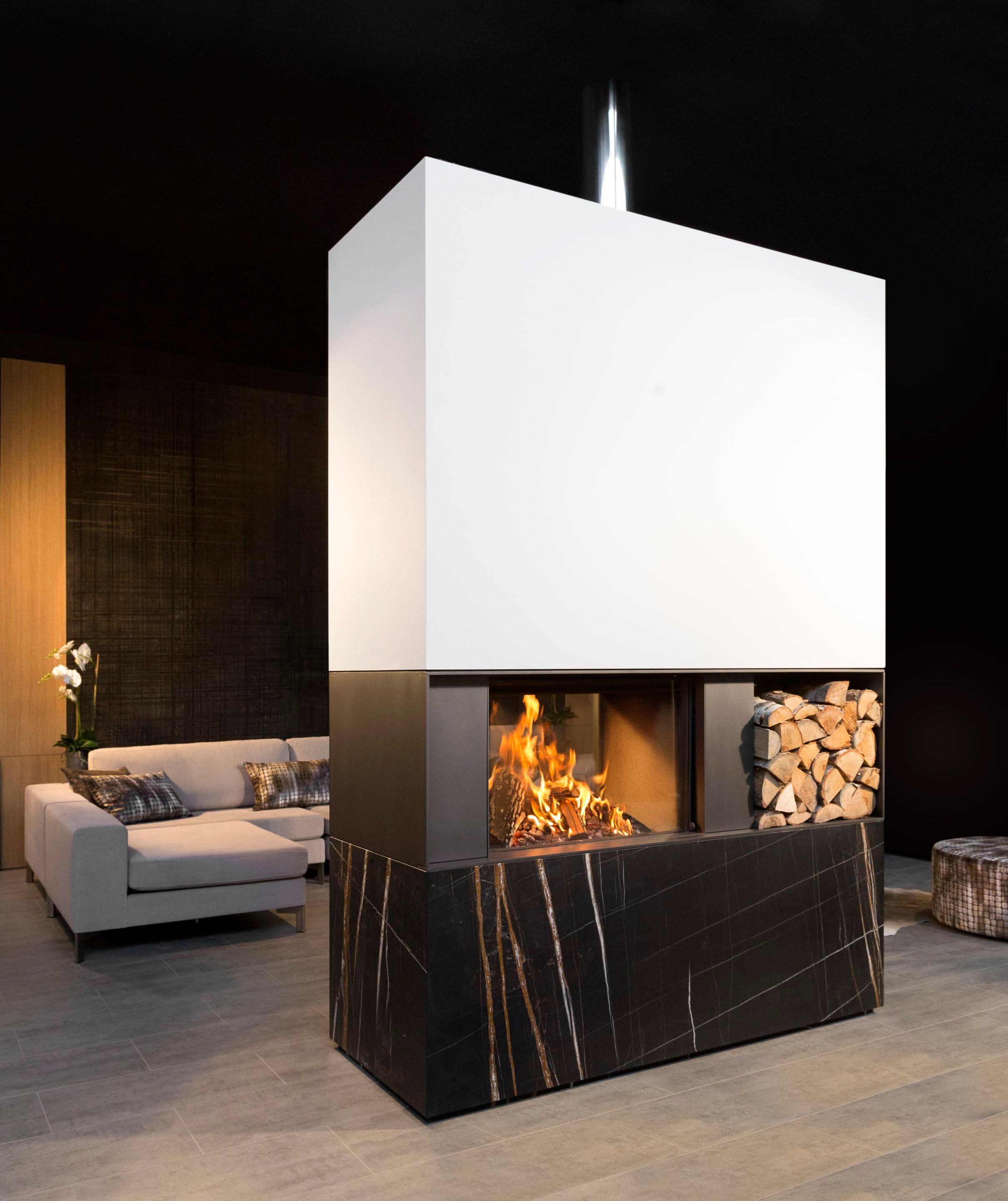 Двойной фасад дровяной камин KALFIRE W80/52T ARCH-00093883 - Вид №4