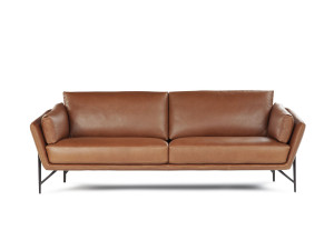 3-местный кожаный диван