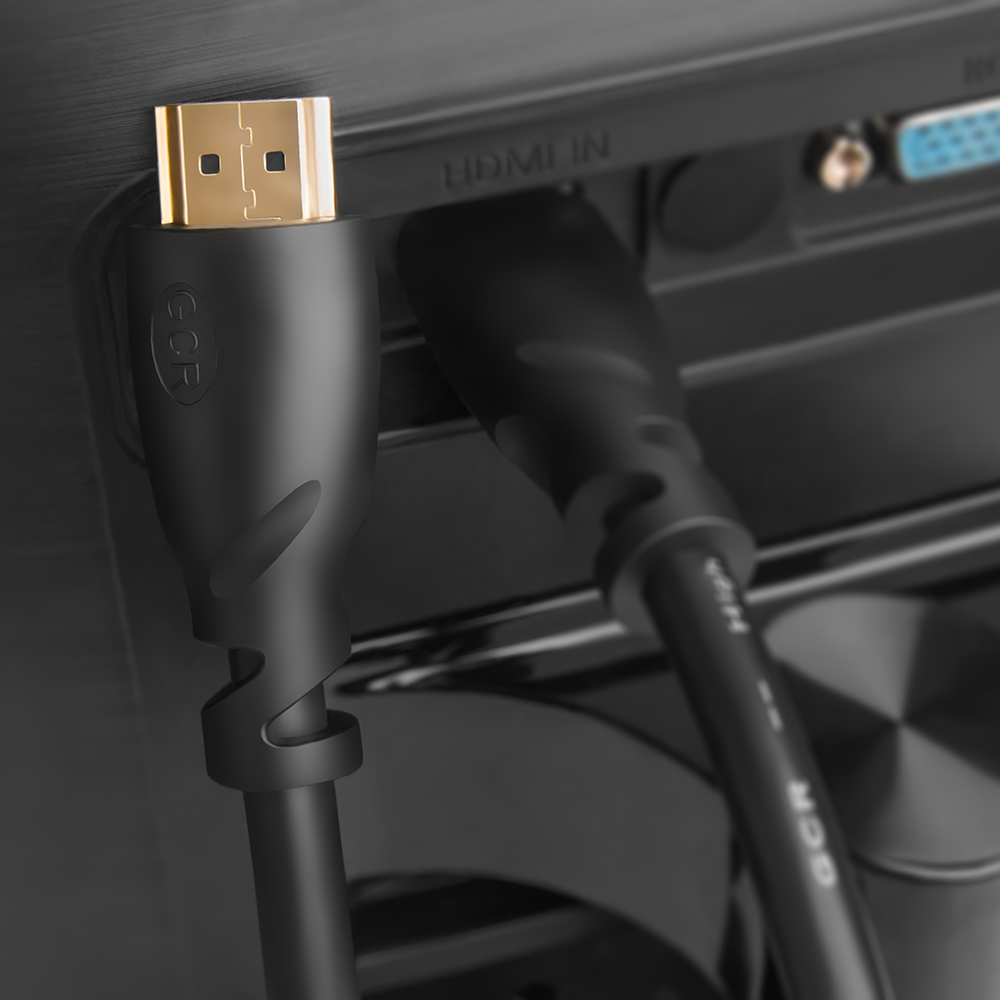 GCR-HM310-0.3m кабель 0.3m hdmi версия 1.4, черный, od7.3mm, 30/30 awg, позолоченные контакты, ethernet 10.2 гбит/с, 3d, 4k, , экран Greenconnect Santreyd  - Вид №6