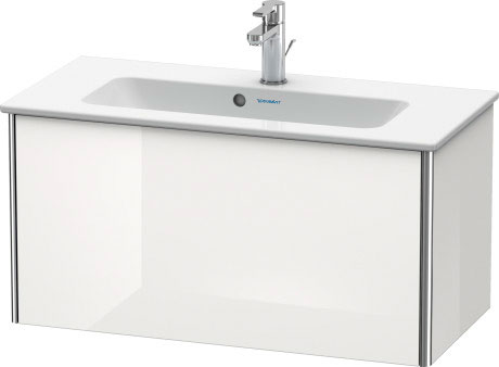 XS406608989 Тумбочка подвесная компакт XSquare #XS4066 810 x 388 мм Фланелево-серый глянцевый лак Duravit - Вид №2
