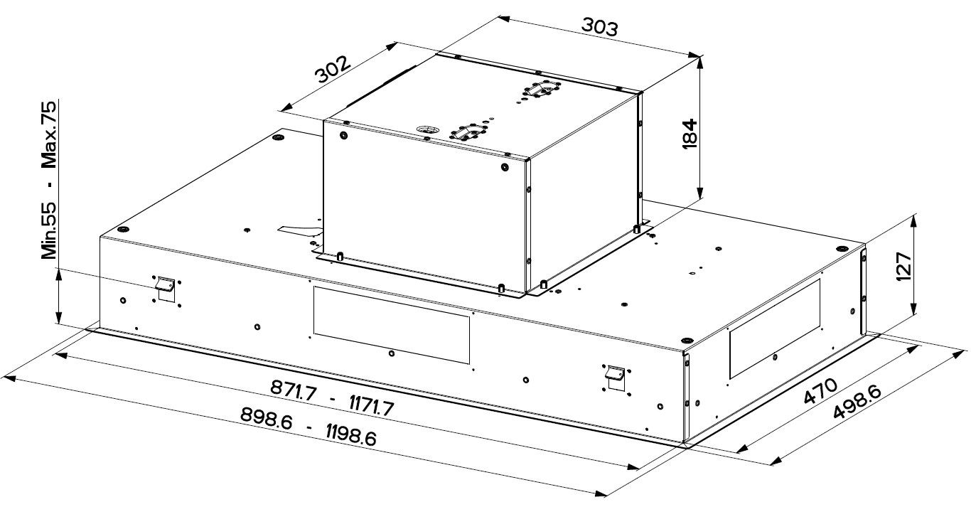 Вытяжка с активированным углем из нержавеющей стали с всасыванием по периметру класса A FABER HEAVEN 2.0 ARCH-00095637 - Вид №2