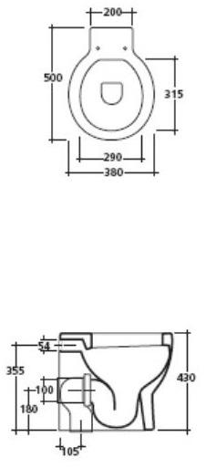 Приставной унитаз напольный Белый Galassia El1 / el2 Италия sun-id-1452204 - Вид №3