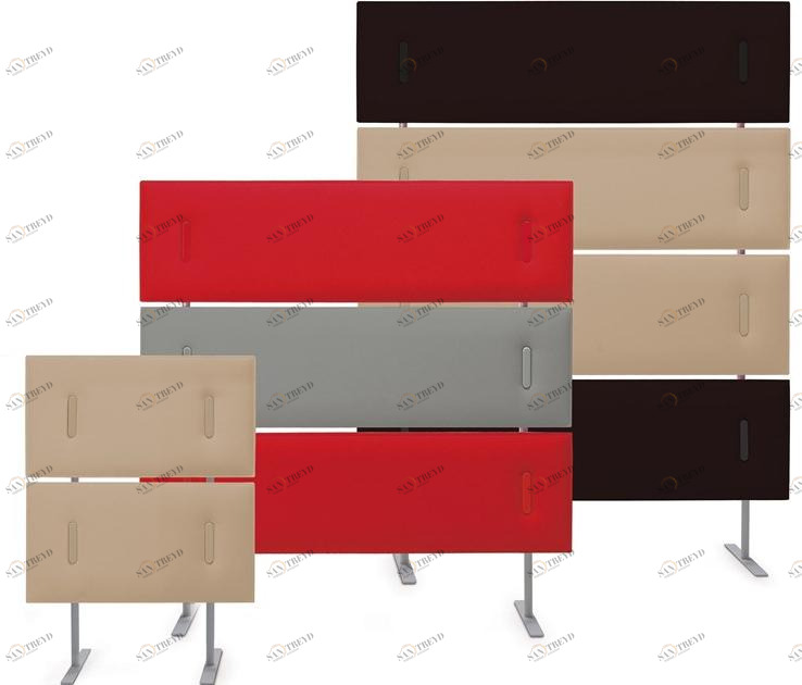 Caimi Brevetti Отдельностоящая звукопоглощающая офисная перегородка из ткани Snowsound technology sun-id-1367358