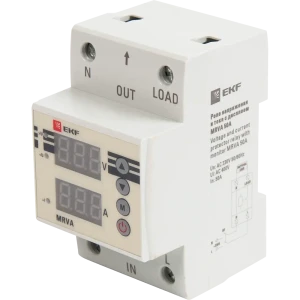 Реле напряжения и тока EKF MRVA 50A с дисплеем