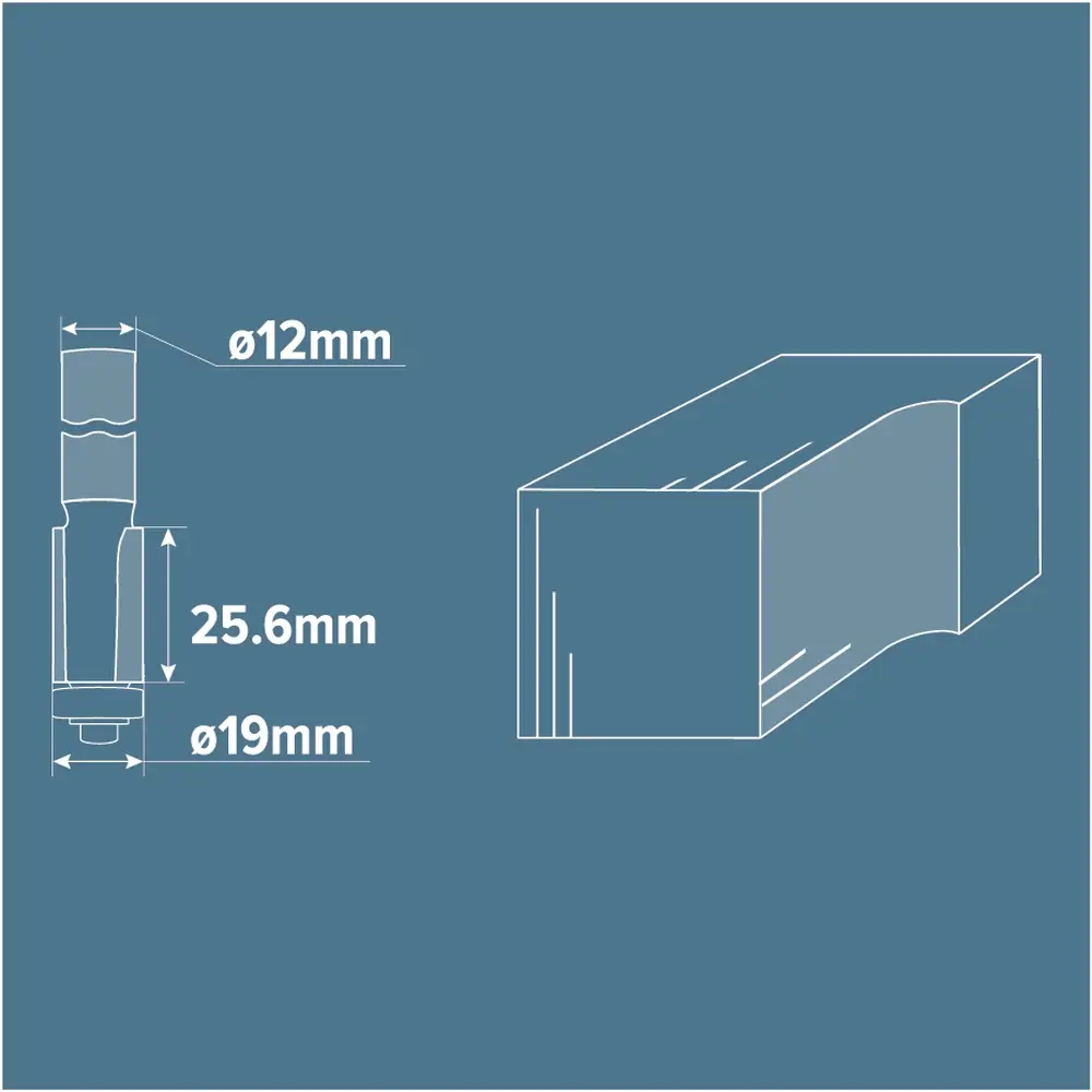 Фреза кромочная прямая Brigadier D19x25 мм 18784721 STLM-2159219  - Вид №4