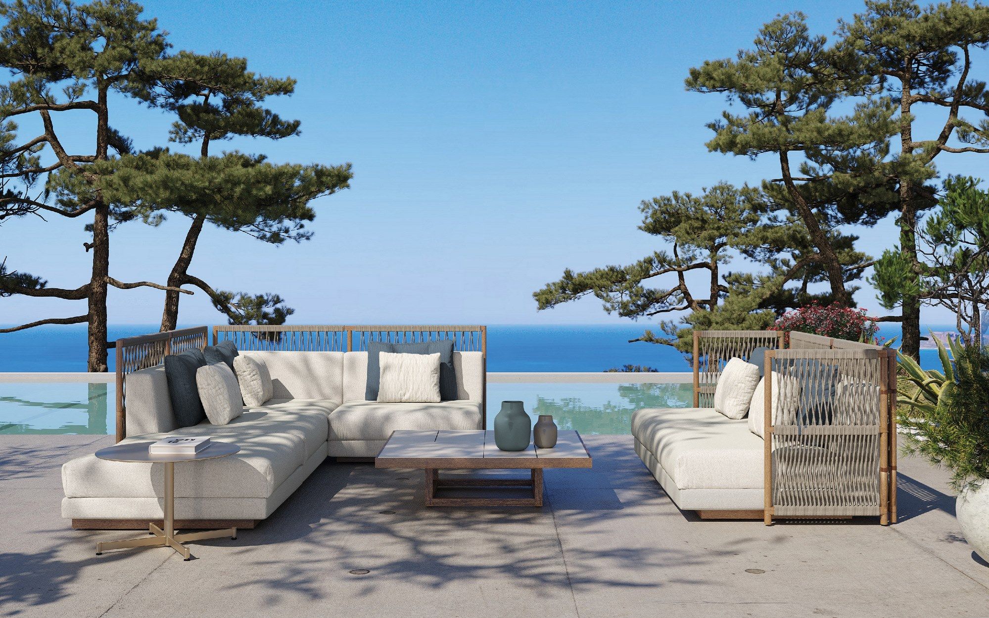 Секционный садовый диван с каркасом iroko Braid Embrace ARCH-00041078 - Вид №13