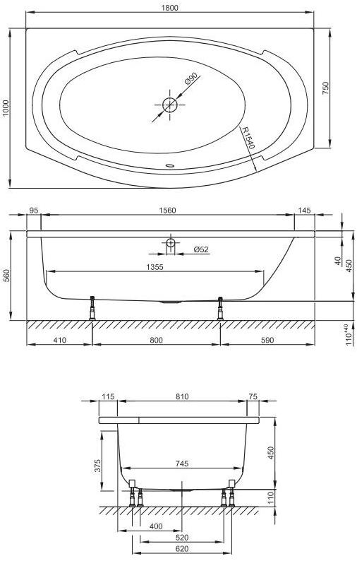 Bette Ванна из эмалированной стали  8994  - Вид №1