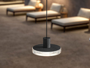 Алюминиевый и стеклянный открытый подвесной светильник