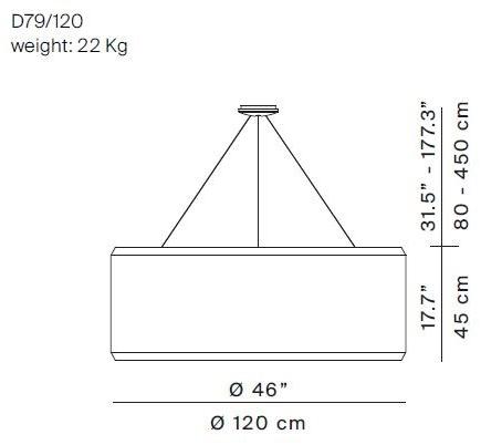 LUCEPLAN Звукопоглощающий подвесной светодиодный светильник в ткани sun-id-1450265 - Вид №6