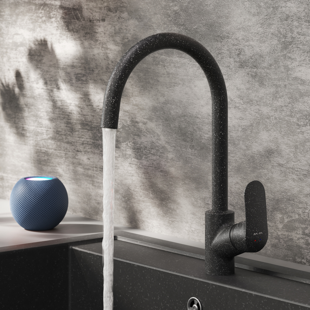 F8007722 смеситель для кухни с каналом для питьевой воды черный шт. AM.PM Like - Вид №1