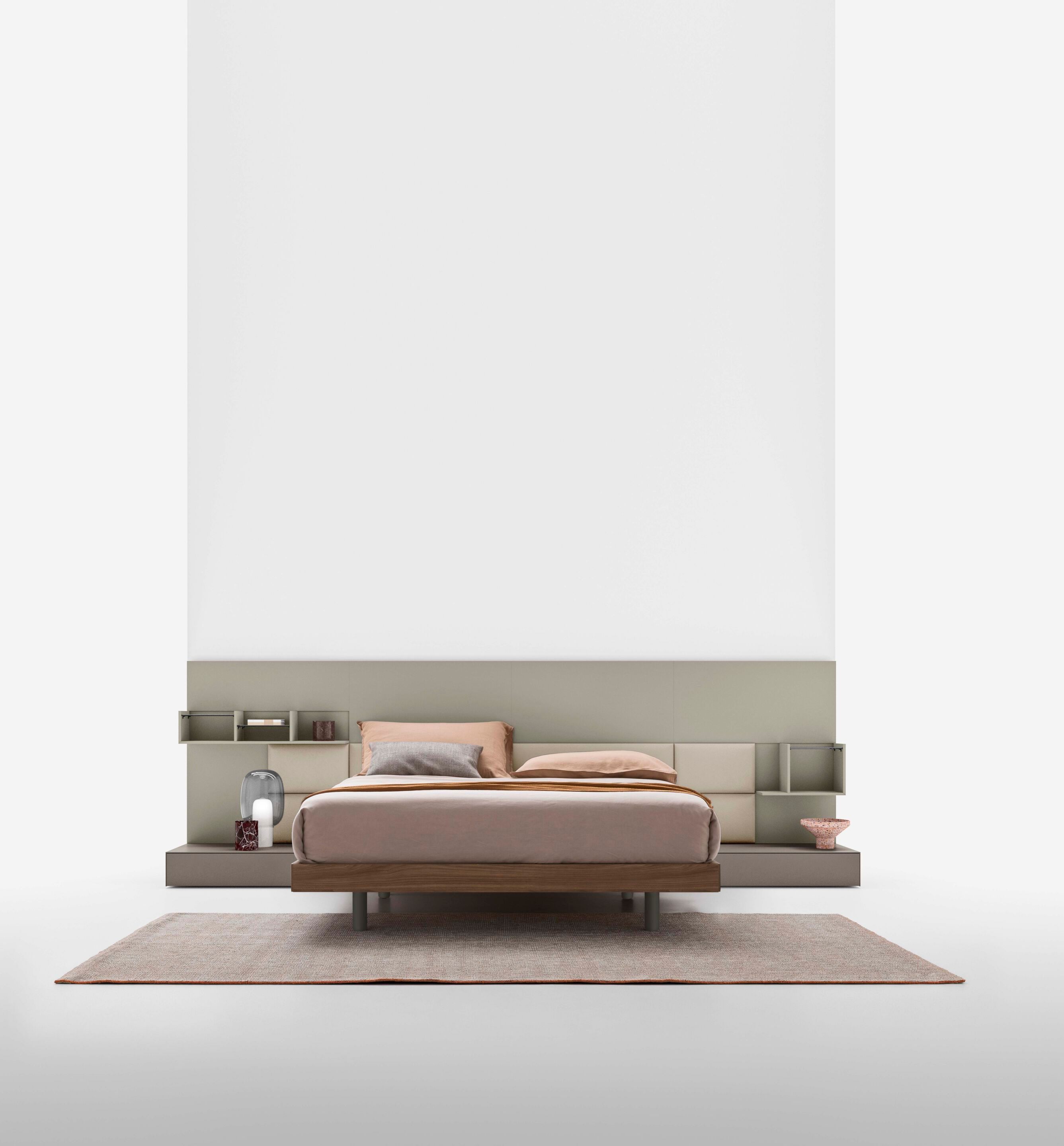 Высокое изголовье для двуспальной кровати со встроенными тумбочками Alf DaFrè SUITE SYSTEM 2 ARCH-00143538 - Вид №18