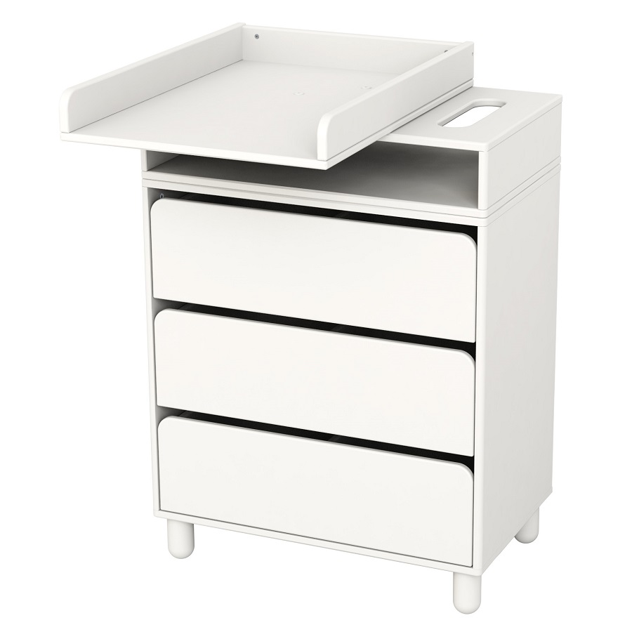Стол пеленальный Flexa Baby с тремя ящиками, белый, 96х72х43,5/72 см 901066140 - Вид №1