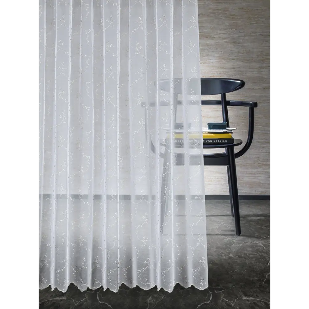 Тюль Santreyd 15083 V2 - воздушная бежевая ткань для штор 300 см 89390567 STLM-1416104 - Вид №1