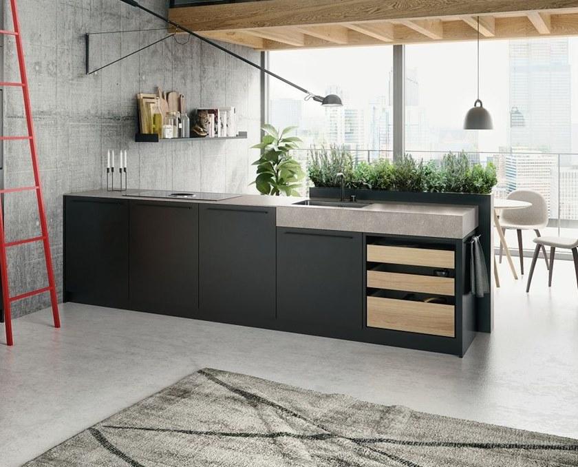 SieMatic Кухня с полуостровом и открытым шкафом sun-id-1461757 - Вид №1