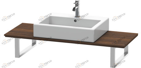 XL012C06969 X-Large Консоль для накладных раковин и встраиваемых умывальников Орех брашированный (натуральный шпон) Duravit