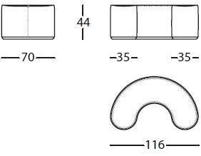 Sancal Мягкая скамья из ткани Dividuals sun-id-1379415 - Вид №8