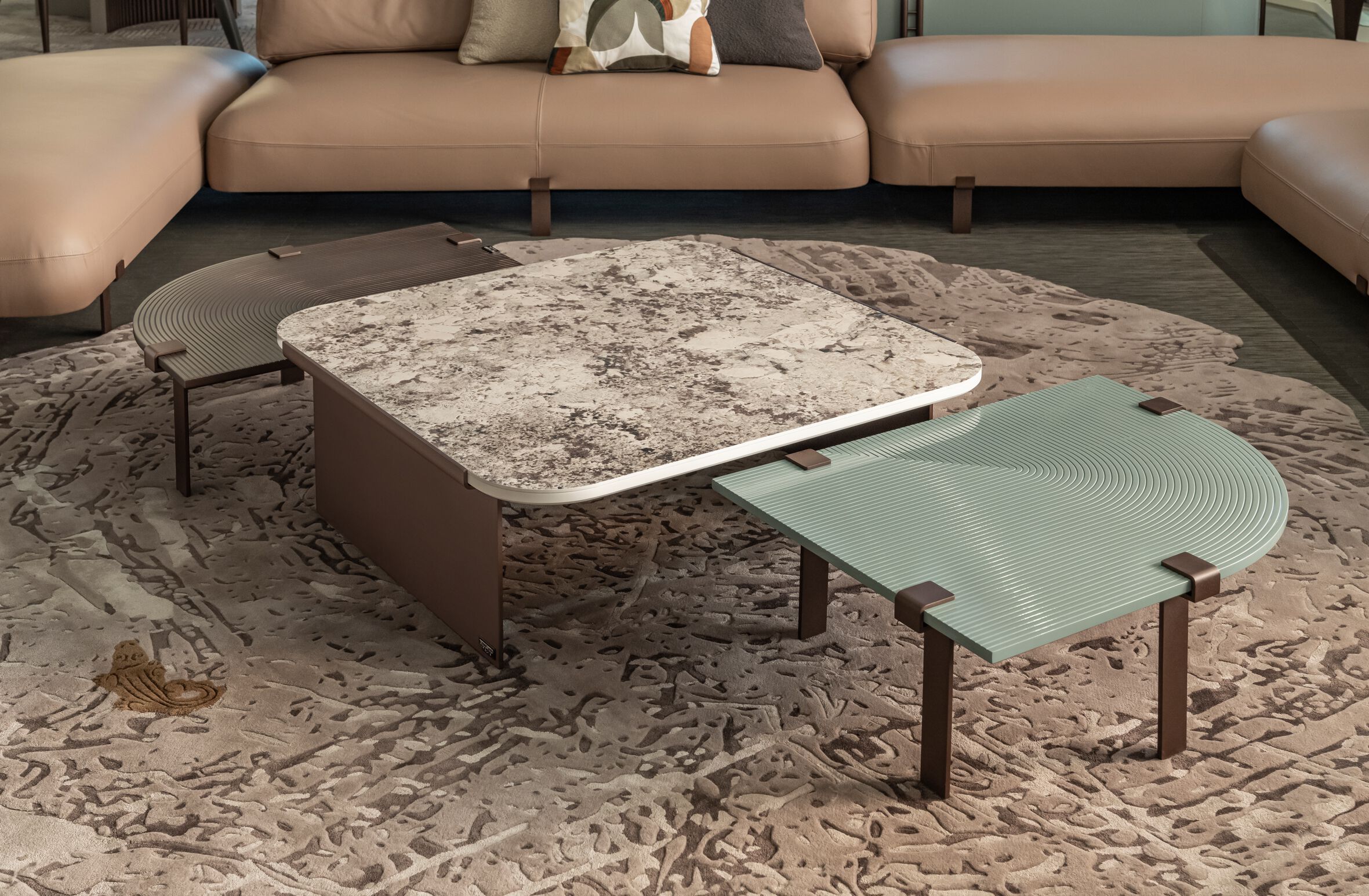 Круглый ковер из шерсти и вискозы Bizzotto Italia Нара ARCH-00147586 - Вид №3