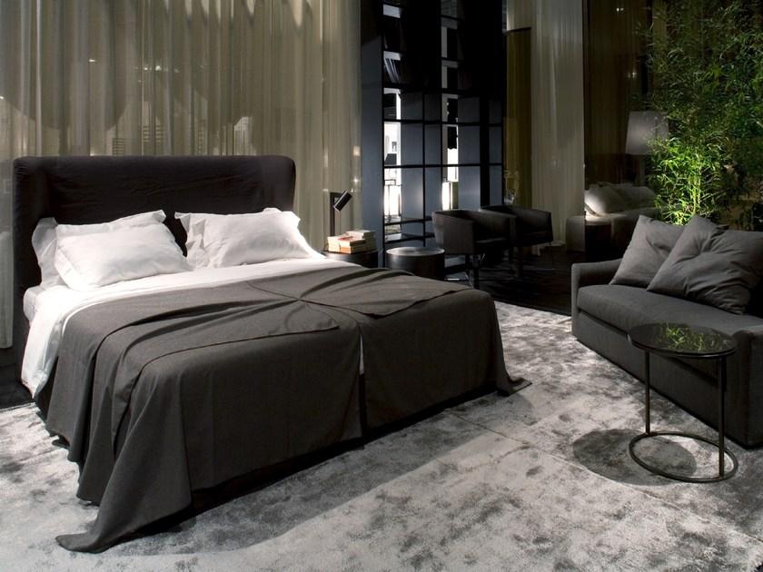 Meridiani Двуспальная кровать из ткани с высоким изголовьем sun-id-1480118 - Вид №5