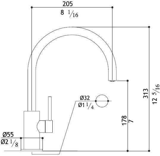 Смеситель для кухни из нержавеющей стали с аэратором Spin Santreyd sun-id-1457552 - Вид №3