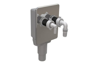 Двойной встраиваемый сифон для слива бытовой техники