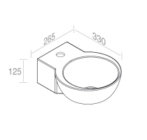 L266T0R1V1.100 Подвесная раковина круглая A. e T. Italia SPOT Белый глянцевый AeT ITALIA - Вид №1