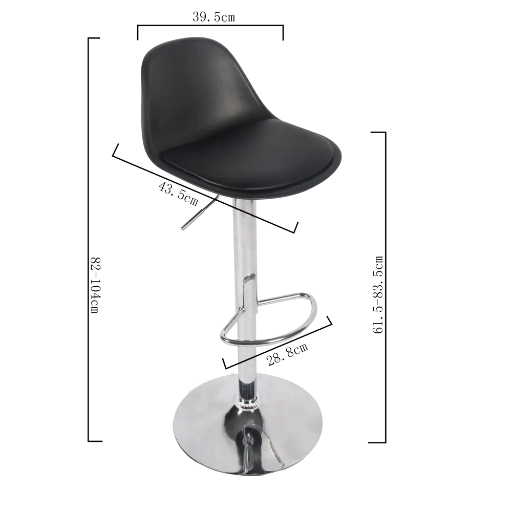 Сиденье для барного стула Delinia Орлеан 43.5x36 см цвет чёрный STLM-2164867 - Вид №4