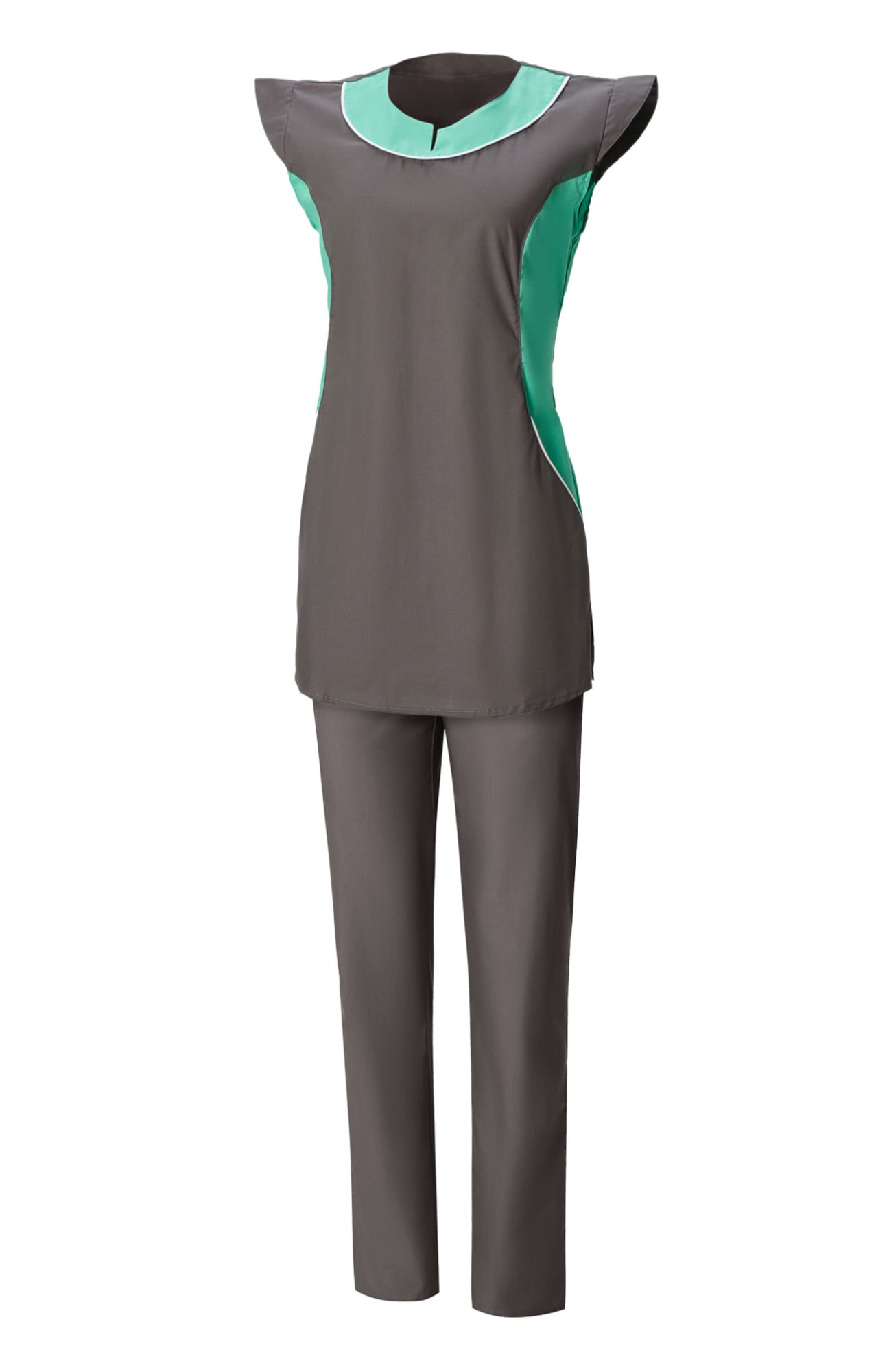 69297 Костюм "Лига" цвет темно-серый с салатовым  Медицинская одежда  размер 40 Спецодежда 