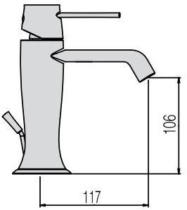 Rubinetterie Frattini Смеситель для раковины, однорычажный, сливной Delizia sun-id-1452533 - Вид №1